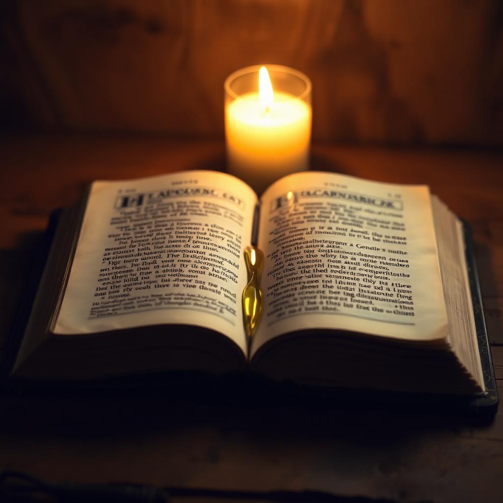 Open Bible with anointing oil